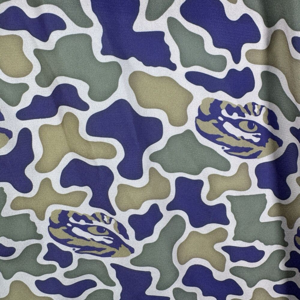 Amigo Provisions Company Shirt Mens Size 3XL Green Camo LSU Tiger Eye Vented - Picture 5 of 15
